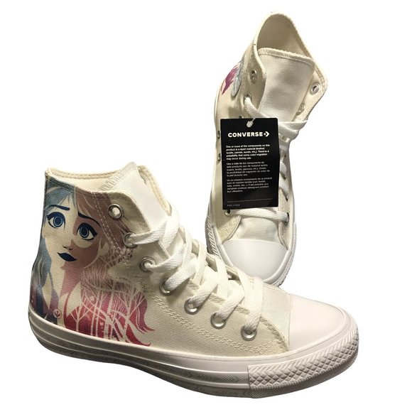 Converse Shoes - Converse Chuck Taylor All-Star Hi Disney Frozen 2 White- Unisex Size M- 4, W- 6